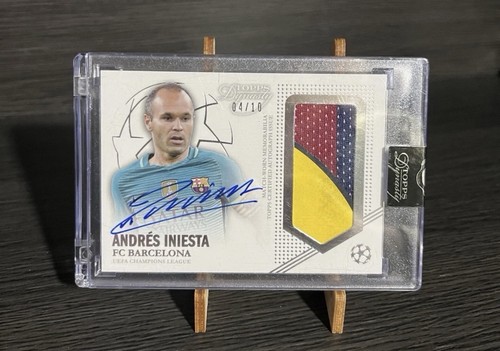 2022-23 Topps Dynasty UCL Black Andres Iniesta Match Worn Patch ON CARD AUTO /10