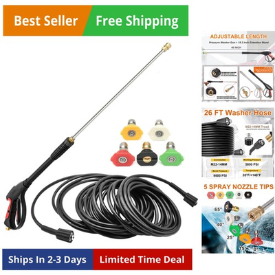 #ad Pressure Washer Gun and Hose Kit 4000PSI Power Washer Gun with 26FT Power Wa... $77.32