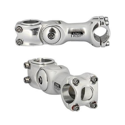 Vorbau verstellbar Ahead Set 1''+1''1/8l110 Uno Alu Silber 0 bis 60° (Lenker 25.4