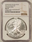 2016-W $1 AMERICAN BURNISHED SILVER EAGLE 1 OZ .999 - NGC MS-70, LETTERED EDGE!