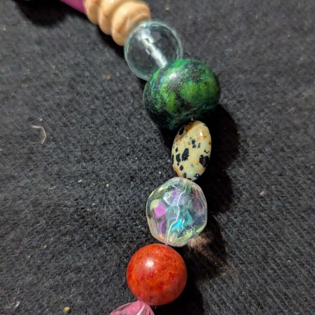 Chunky Multicolor Rainbow Beaded Statement Neckla… - image 3