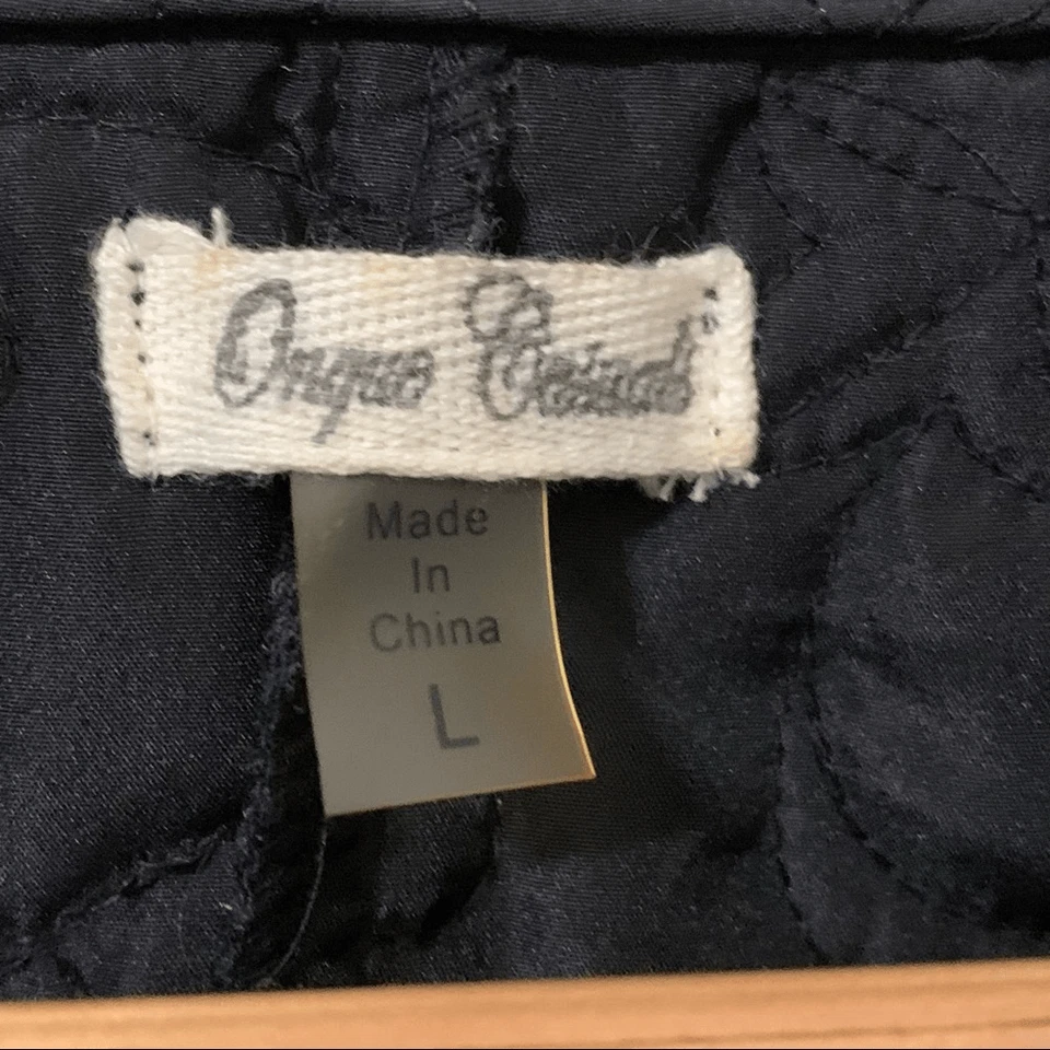 Abrigo chaqueta acolchada ligera negra Onque Casuals para mujer talla L cremallera frontal Foto 2 de 4