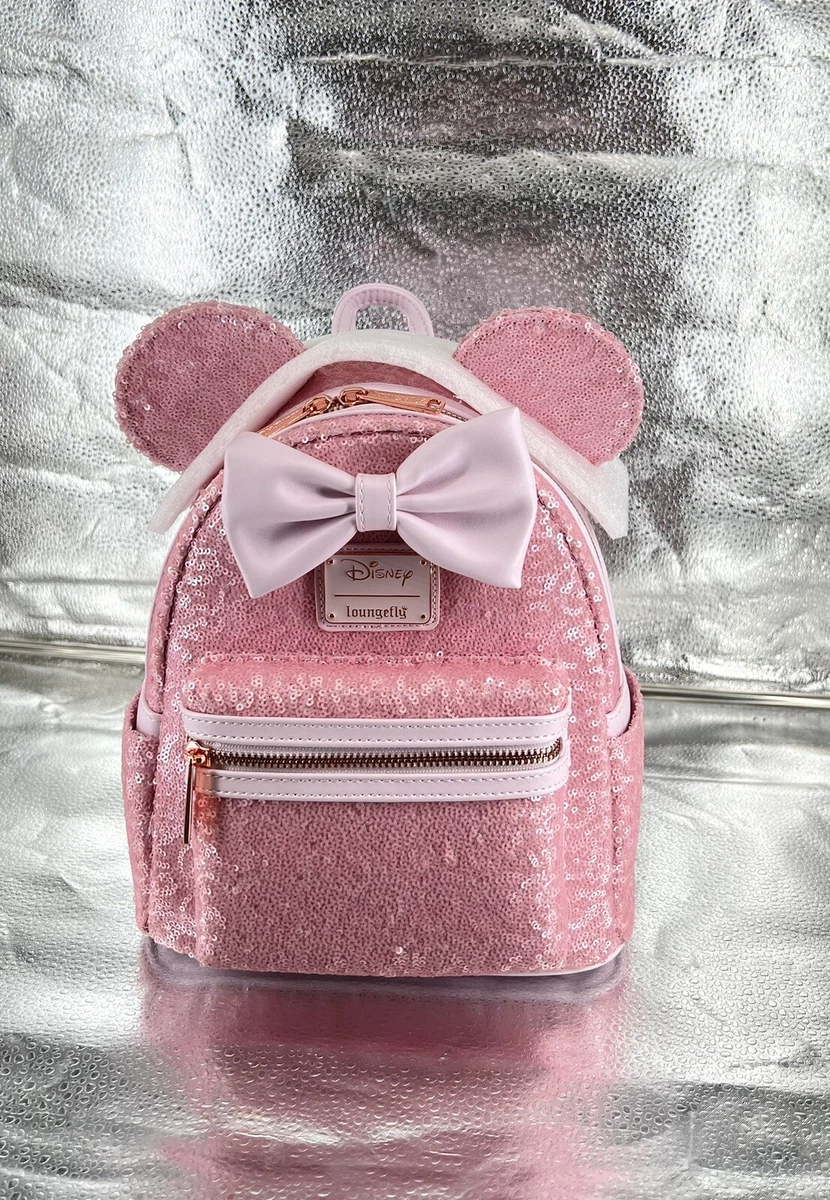 Loungefly Exclusive Disney Minnie Mouse Cotton Candy Sequin Backpack