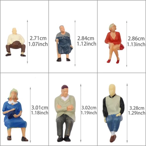 24pcs O Scale Painted Sitting Figures 1:43 - Imagen 2 de 5