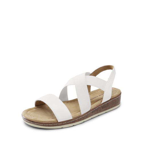 Women Classic Low Wedge Heel Slip on Flat Sandals Vacation Beach Walking Sandals - Picture 32 of 37