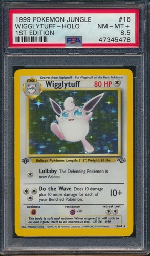 Wigglytuff (1st Edition) graded PSA 8.5 for sale on eBay
