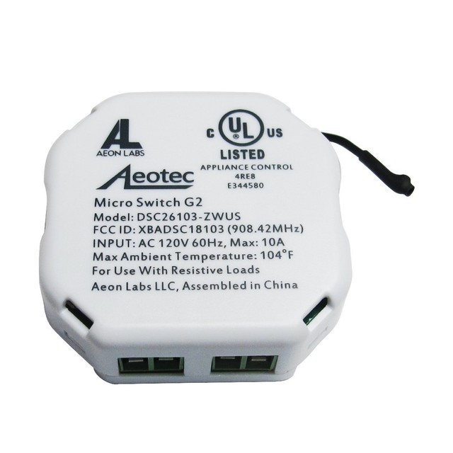 Aeon Labs Aeotec DSC26103 Zwave Micro Switch OEM Pigtails Edition