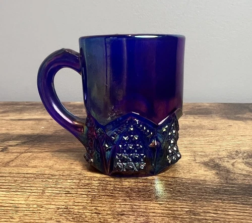 Fenton Carnival Cobalt Blue Toothpick Holder