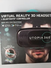 ReTrak Utopia 360 Virtual Reality 3D Headset +Bluetooth Controller For Gaming 