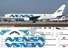 Calcomanías V1 Boeing 757-200 Avensa para kit de avión modelo minicraft 1/144 V1D0335
