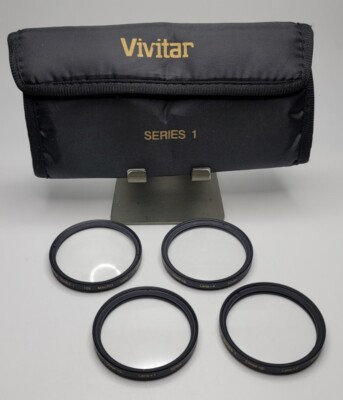 Lot Of 4 Close Up Lens Vivitar 52mm +1,2,4 Series 1, 10x Zoom Macro # 0721214
