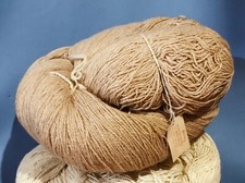 Virgin Wool Yarn Beige Natural Color 2 Ply 39.9 Oz 1040 Yards/LB One Skein