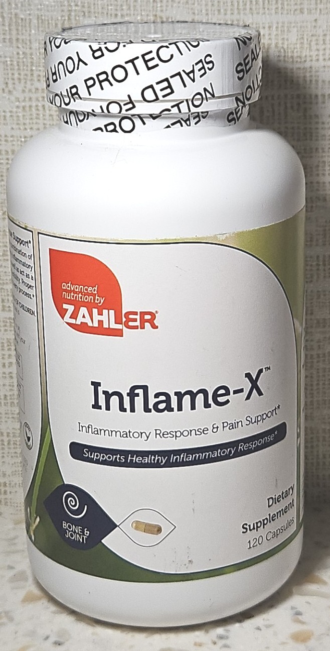 Zahler Inflame-X Inflammatory Response & Pain Support 120 Capsules 09/2026