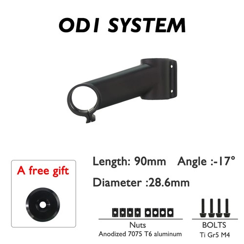 Full Carbon Fiber Stem Fork Clamp Diameter 28.6/31.8mm -6/17 Degree 80-120mm - Picture 38 of 47