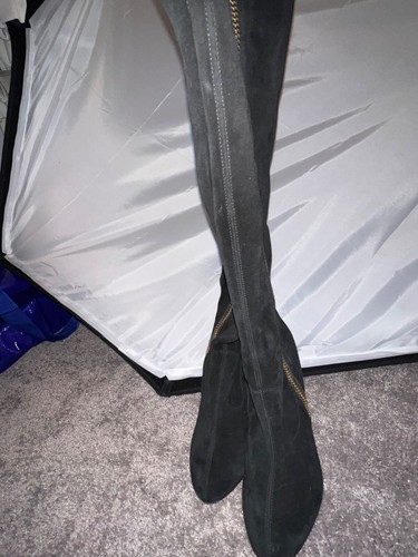#Luxury brand, #NEW, NWOB, #Giuseppe Zanotti Size 10 black suede, OTK BOOT - Picture 5 of 9