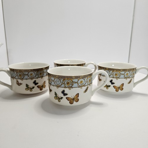 Grace Teaware Butterflies with Blue Ornament Fine Porcelain 14-piece Tea Set - Picture 14 of 20