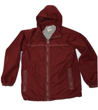 Old Navy 2007 Maroon Windbreaker Youth XL Hooded Zip Front Pockets Unisex