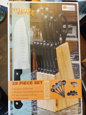 Satoku Knife Set 29 Piece Cutlery Set Measuring Spoons Kitchen Tool Set Cutting