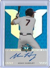 2017 Leaf Valiant Draft Adam Haseley Blue Prismatic RC Auto 9/35 Phillies