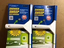Ettore Shower Sweep Squeegee, White, LOT OF 2x