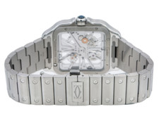 Cartier Santos De Cartier WHSA0007 39.8mm Stainless Steel Skeleton Watch 5