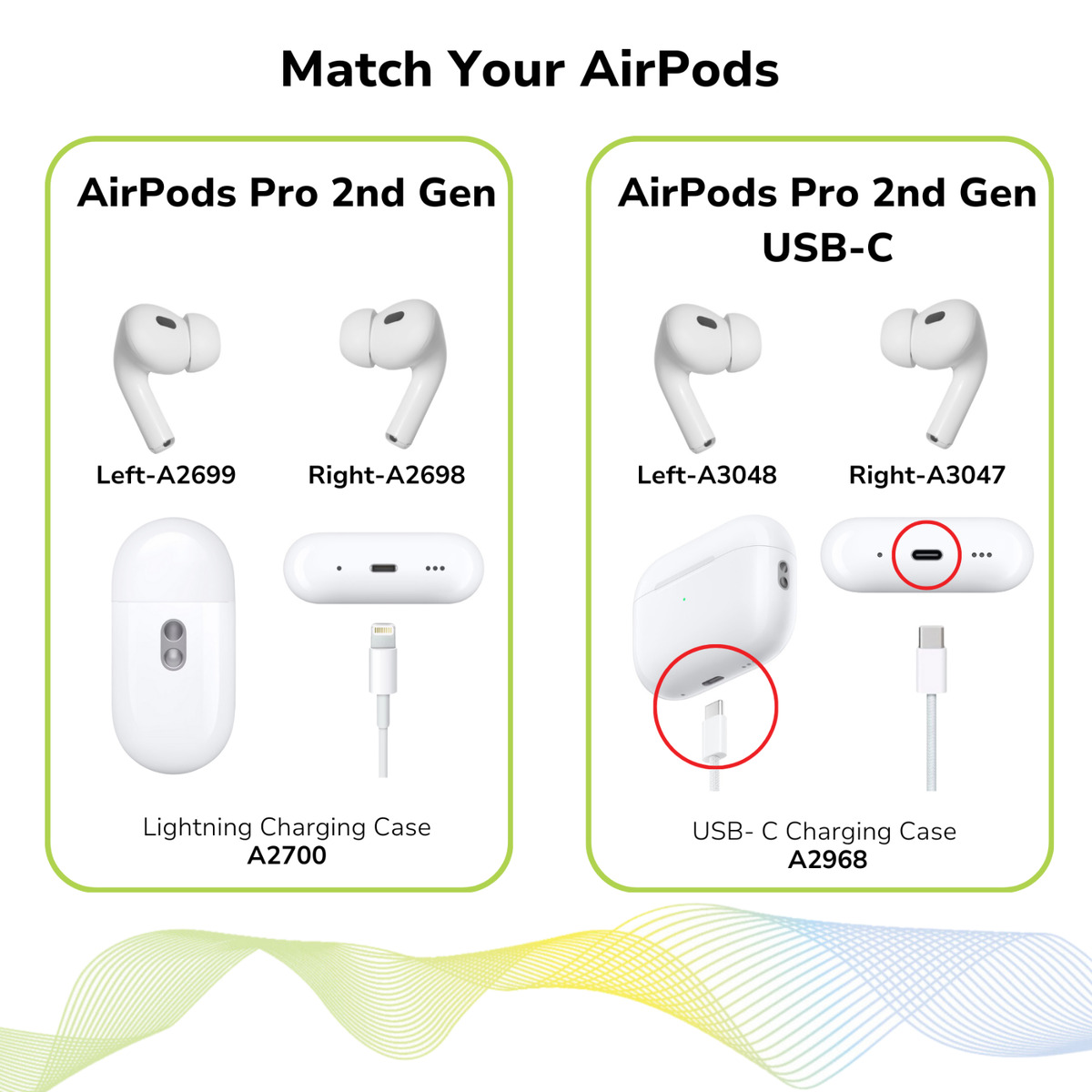 Original Apple AirPods Pro 2/ 2nd Gen Replacement Right or Left or Charging  Case