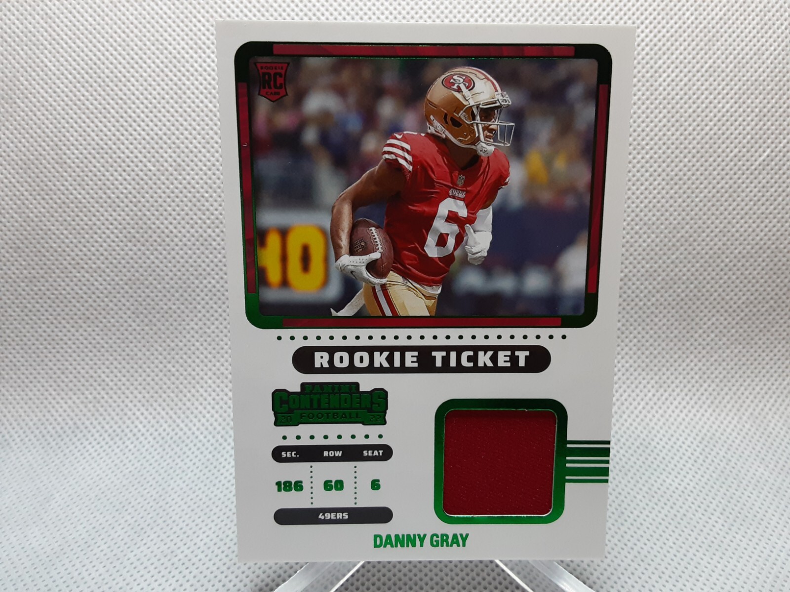 🏈2022 Panini Contenders Rookie Ticket Swatches Danny Gray #RTS-DGR Rookie RC