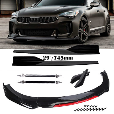 Front Rear Bumper Lip Spoiler Splitter Side Skirt For Kia Stinger Forte Bod Kits