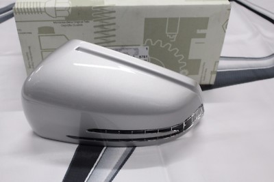 Genuine Mercedes-Benz LH Polar Silver Mirror Housing & Indicator 