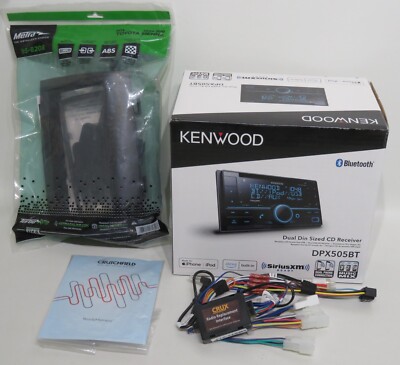 Kenwood DPX505BT Car Stereo/CD/BT & Metra 95-8208 Dash Kit & ReadyHarness Toyota