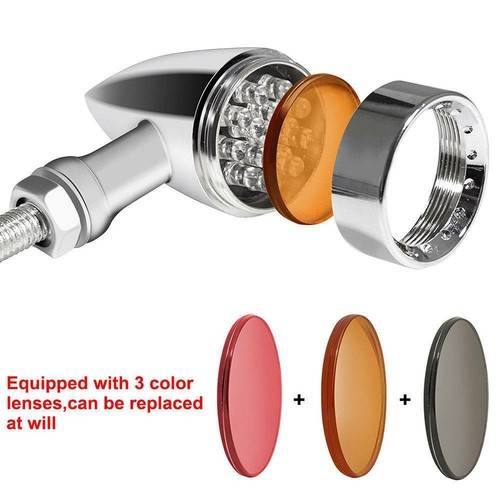 4X For Honda VTX1300C VTX1800C VTX 1800 N Chrome LED Turn Signals Blinker Lights - Picture 7 of 12