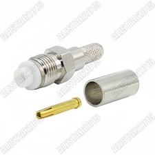 5x FME Crimp Female Jack RF Coax Connector for LMR195 RG58 RG400 RG142 Cable