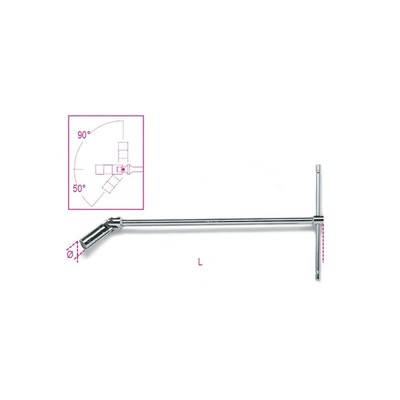 Clé En T Articulée Longue 7 Mm - Jonction Pour Bougies/Bouchons - FARNEED Neuf