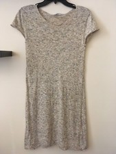 ZARA knit beige dress size S Small short sleeve