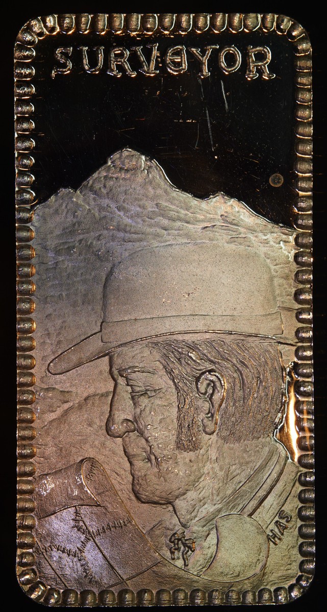 H. Alvin Sharpe SURVEYOR The Hamilton Mint 1oz 999 FINE Silver bar