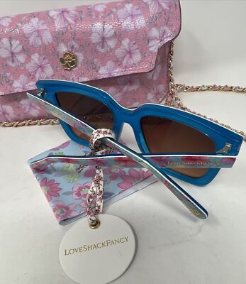 Love Shack Fancy Novella Turquoise Waves Floral Case Cloth 