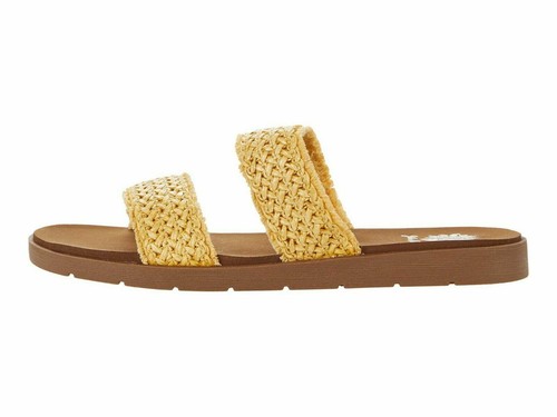 yellow box slide sandals