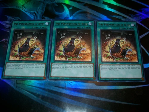 3x Pre-Preparation of Rites 1st Edition Rare WISU-EN056 Yu-Gi-Oh! - product listing photo