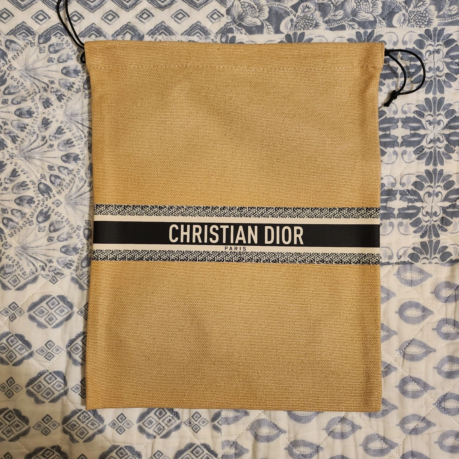 Neuf sac à poussière cordon de serrage Christian Dior Dioriviera poche coton été 2023 