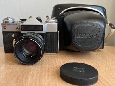 Camera Revueflex E with lens Helios 44-2 58mm f/2  m42. USSR