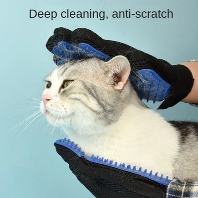 Silicone Pet Grooming Gloves Cats Hair Brush and Comb Gloves to Bathe Dogs Clean