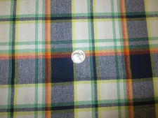 980. WOVEN PLAID Apparel or Craft Cotton or Cotton Blend Fabric - 54" x 1 Yd.
