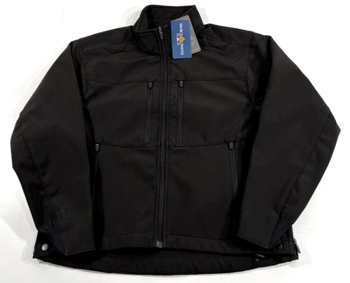 NWT LARGE SHORT FLYING CROSS DUTYGUARD FULL-ZIP  SOFTSHELL JACKET 57400 BLACK - product listing photo
