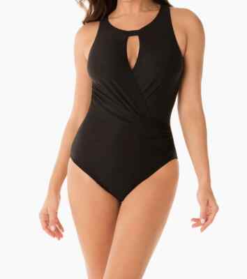 Miraclesuit schwarzer Einteiler Badeanzug Look 10 Pfund leichter schlankmacher rock solider Arden