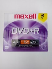 Maxell DVD R 4X 4.7GB Write Once Single Sided Discs Video Recording NEW SEALED