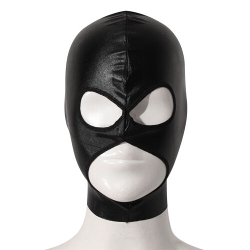 Adult Headgear Elastic Balaclava Hoods Cosplay Motorcycle Helmet Lined Black - Picture 37 of 47