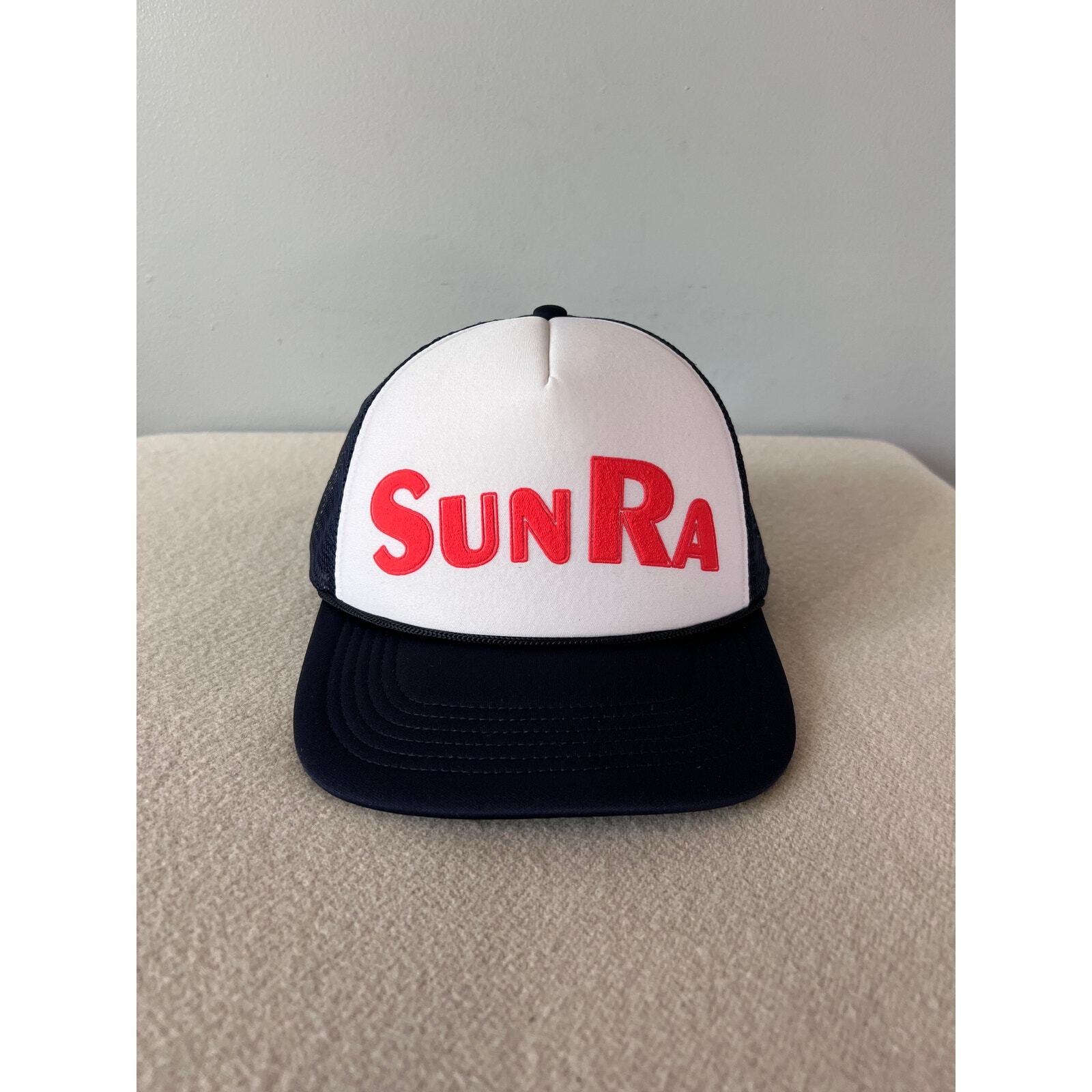 Online Ceramics Sun Ra Logo White Trucker Hat New-image