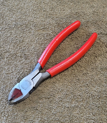 Snap on Diagonal Wire Cutters Snips Pliers Cushion Throat Grip 87BCP 7'' USA