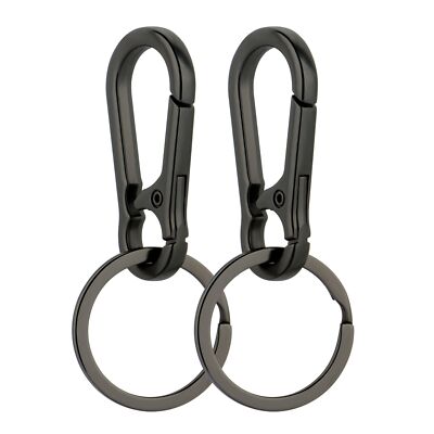 2 Pack Metal Keychain Carabiner Keychain Holder for Car Home Keys Organizer