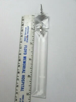10- 5" AAA 9 % LEAD CRYSTAL SQUARE PRISM CHANDELIER LAMP PARTS COLONIAL SIL